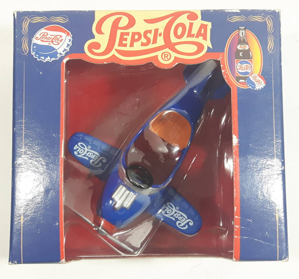 Vintage Golden Wheels Pepsi-Cola Pedal Plane Airplane Dark Blue and Red Die Cast Toy Car Aircraft Vehicle New in Box