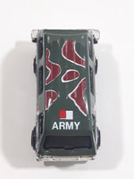Unknown Brand Military Army Transport Van Dark Green Dark Red and White Camouflage Die Cast Toy Car Vehicle