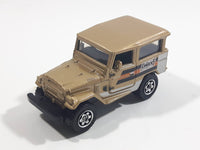 2013 Matchbox MBX Explorers Mountain Outdoors Sportsmen 1968 Toyota Land Cruiser (FJ40) Gold Die Cast Toy Car Vehicle