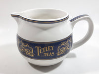 Tetley Teas Since 1837 White and Dark Blue Ceramic Tea Creamer Jug Pitcher
