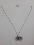 Vintage Burkhardt Jewelers Victorian Style Floral Engraved Sterling Silver Opening Photo Locket Necklace