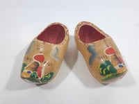 Vintage Hotel Okura Amsterdam Dutch Wooden Shoe Set Travel Souvenir