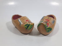 Vintage Hotel Okura Amsterdam Dutch Wooden Shoe Set Travel Souvenir