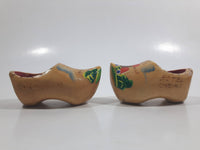 Vintage Hotel Okura Amsterdam Dutch Wooden Shoe Set Travel Souvenir