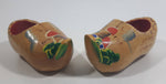 Vintage Hotel Okura Amsterdam Dutch Wooden Shoe Set Travel Souvenir