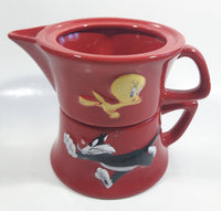 Tindex Warner Bros. Looney Tunes Characters Sylvester The Cat and Tweety Bird Themed Cartoon Stacking Teapot and Cup Mug Ceramic Coffee Mug Television Collectible - Missing the Lid