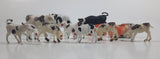 Vintage Plastic Farm Livestock Cattle Cows, Dairy Cows, Bulls, Calves Toys Made in Hong Kong Lot of 13