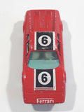 Vintage Yatming No. 1025 Ferrari 512 BB Berlinetta Boxer #6 Red Die Cast Toy Dream Sports Car Vehicle - Made in Hong Kong