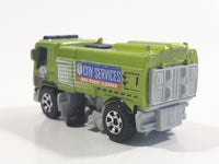2016 Matchbox MBX Adventure MBX Street Cleaner Metalflake Green Die Cast Toy Car Vehicle