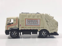 2008 Matchbox City Action Garbage Truck Cream White Die Cast Toy Car Vehicle