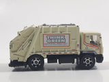 2008 Matchbox City Action Garbage Truck Cream White Die Cast Toy Car Vehicle