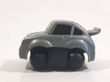 Vintage Tonka 2" Stubby Dark Grey Pullback Motorized Friction Die Cast Toy Car Vehicle with Spherical Wheels Made in Hong Kong