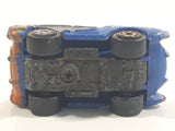 Galoob Micro Machines Ultrafast '57 Chevy Corvette Blue with Orange Flames Miniature Tiny Die Cast Toy Car Vehicle