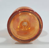 Blown Art Glass 4" Tall Purple and Orange Colored Perfume Bottles Thin Delicate Glass with Gold Trim