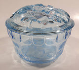 KIG Indonesia Light Blue Glass Lidded Candy Trinket Dish