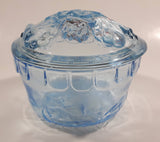 KIG Indonesia Light Blue Glass Lidded Candy Trinket Dish