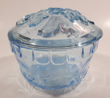 KIG Indonesia Light Blue Glass Lidded Candy Trinket Dish