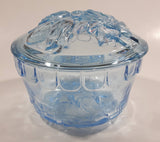 KIG Indonesia Light Blue Glass Lidded Candy Trinket Dish