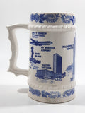 Vintage New York City Blue and White Ceramic Pottery Beer Stein Mug