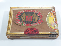 Vintage Suerdieck S/A. Bahia - Brasil 20 Brazilian Nips - Escuro Wood Cigar Box
