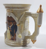 Rare Disney Parks Beauty and The Beast 3D Embossed Castle Shaped 5" Tall Ceramic Stein Mug