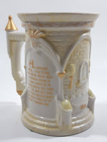 Rare Disney Parks Beauty and The Beast 3D Embossed Castle Shaped 5" Tall Ceramic Stein Mug