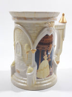 Rare Disney Parks Beauty and The Beast 3D Embossed Castle Shaped 5" Tall Ceramic Stein Mug