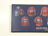 Montreal Canadiens NHL Ice Hockey Team "Le Bleu Blanc Rouge" Jersey History 5" x 15" Wall Plaque Board