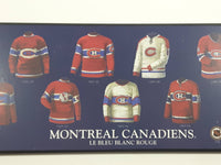 Montreal Canadiens NHL Ice Hockey Team "Le Bleu Blanc Rouge" Jersey History 5" x 15" Wall Plaque Board