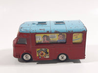 Rare 1960-1962 Corgi Toys 413 Smith's "Karrier" Van Chipperfields Circus Mobile Booking Office Truck Red and Light Blue Die Cast Toy Car Vehicle
