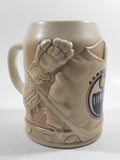 Edmonton Oiler NHL Ice Hockey Team Heavy Embossed 3D Stoneware Beer Stein Mug