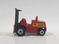 1972 Lesney Products Matchbox Red Yellow Superfast No. 15 Fork Lift Truck Toy Car Warehouse Yard Machinery Vehicle