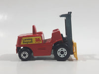 1972 Lesney Products Matchbox Red Yellow Superfast No. 15 Fork Lift Truck Toy Car Warehouse Yard Machinery Vehicle