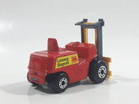 1972 Lesney Products Matchbox Red Yellow Superfast No. 15 Fork Lift Truck Toy Car Warehouse Yard Machinery Vehicle