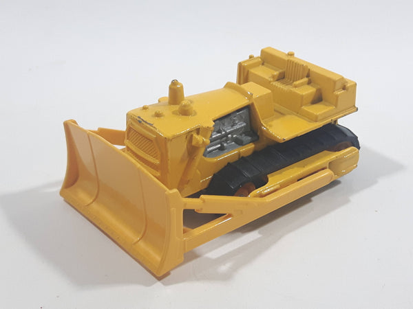 Vintage 1979 Lesney Matchbox No. 64 Caterpillar D9 Tractor Yellow Bulldozer Die Cast Toy Car Vehicle