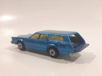 Vintage 1981 Lesney Matchbox Superfast No. 74 Cougar Villager Station Wagon Blue Die Cast Toy Car Vehicle with Opening Tail Gate