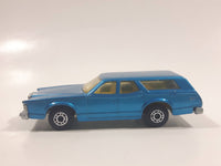 Vintage 1981 Lesney Matchbox Superfast No. 74 Cougar Villager Station Wagon Blue Die Cast Toy Car Vehicle with Opening Tail Gate