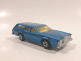 Vintage 1981 Lesney Matchbox Superfast No. 74 Cougar Villager Station Wagon Blue Die Cast Toy Car Vehicle with Opening Tail Gate