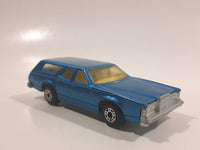 Vintage 1981 Lesney Matchbox Superfast No. 74 Cougar Villager Station Wagon Blue Die Cast Toy Car Vehicle with Opening Tail Gate