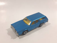 Vintage 1981 Lesney Matchbox Superfast No. 74 Cougar Villager Station Wagon Blue Die Cast Toy Car Vehicle with Opening Tail Gate