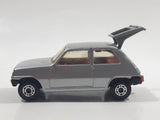 Vintage 1981 Lesney Matchbox Superfast No. 21 Renault 5TL Silver Grey Die Cast Toy Car Vehicle with Opening Rear Hatch