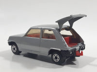 Vintage 1981 Lesney Matchbox Superfast No. 21 Renault 5TL Silver Grey Die Cast Toy Car Vehicle with Opening Rear Hatch