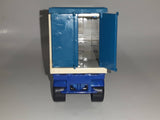 Vintage 1973 Lesney Matchbox Super Kings K-17 Trailer Pepsi Blue Red White Die Cast Toy Car Vehicle with Opening Rear Doors