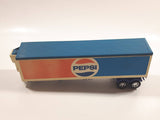 Vintage 1973 Lesney Matchbox Super Kings K-17 Trailer Pepsi Blue Red White Die Cast Toy Car Vehicle with Opening Rear Doors