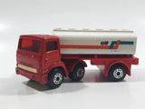 Rare Version Vintage 1973 Lesney Matchbox SuperFast 900 Leyland Freeway Gas Tanker Articulated Truck and Trailer ELF Red and White Die Cast Toy Car Vehicle