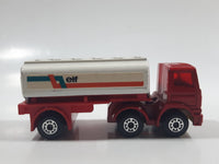 Rare Version Vintage 1973 Lesney Matchbox SuperFast 900 Leyland Freeway Gas Tanker Articulated Truck and Trailer ELF Red and White Die Cast Toy Car Vehicle