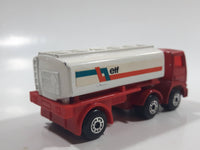 Rare Version Vintage 1973 Lesney Matchbox SuperFast 900 Leyland Freeway Gas Tanker Articulated Truck and Trailer ELF Red and White Die Cast Toy Car Vehicle