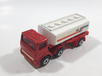 Rare Version Vintage 1973 Lesney Matchbox SuperFast 900 Leyland Freeway Gas Tanker Articulated Truck and Trailer ELF Red and White Die Cast Toy Car Vehicle