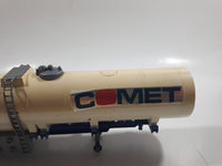 Vintage 1983 Lesney Matchbox Super Kings K-103 Petrol Fuel Oil Tanker Trailer Comet Cream White Die Cast Toy Car Vehicle