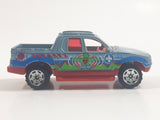 2004 Matchbox Medic Rescue Ford Explorer Sport Trac Pickup Truck Metalflake Light Blue Die Cast Toy Car Vehicle